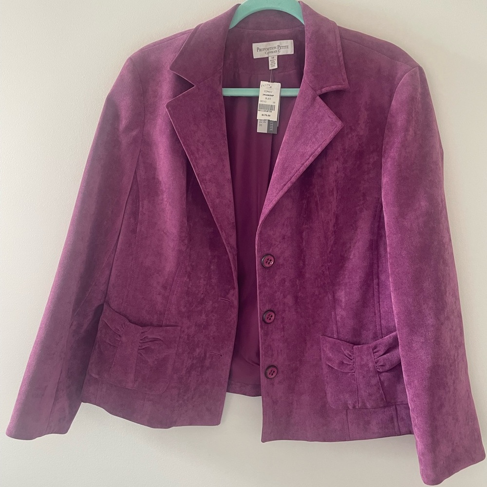 Conrad C. Women’s Jacket/Blazer, Size 16 Petite, Colour Purple.